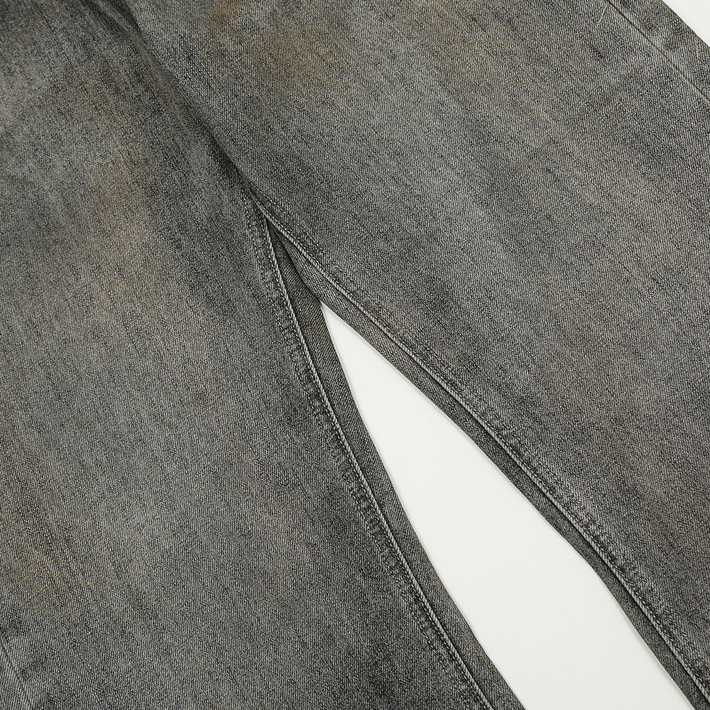 Distressed Retro Straight Jeans in Amerikaanse Stijl voor Heren & Jongens