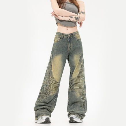 Straight Washed Yellow Mud Jeans voor Dames & Plus Size