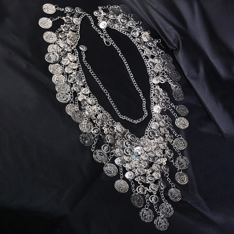 Modieuze Elegante Retro Tailleketting met Muntkwastje van Legering voor Dames