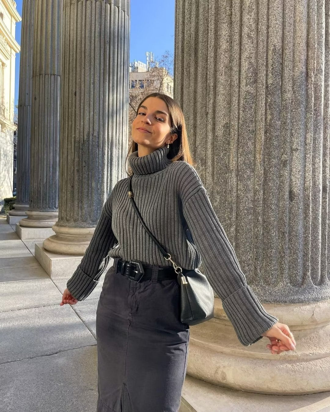 Geribbelde Coltrui in Europese en Amerikaanse Stijl voor Dames & Meiden