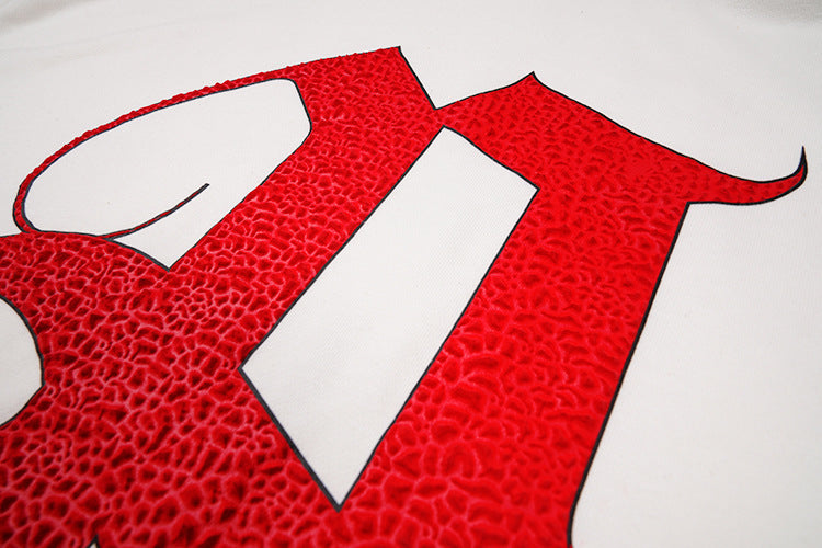 Heren hoodie met effen schuimprint