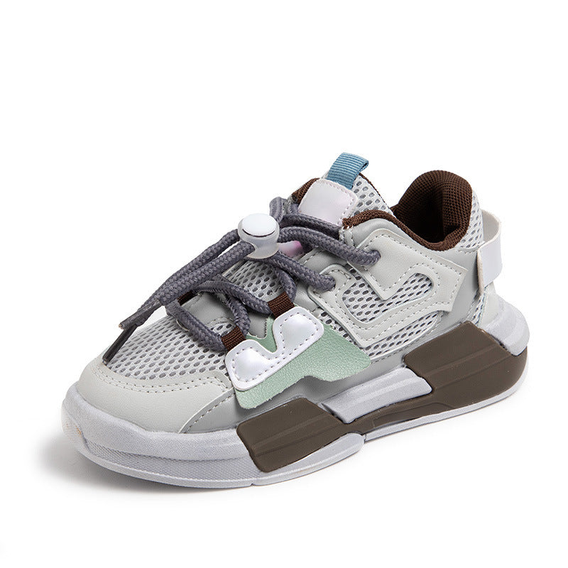 Trendy Casual Lichtgewicht Ademend Antislip Sportsneakers van Mesh met Vetersluiting voor Kids & Teenager