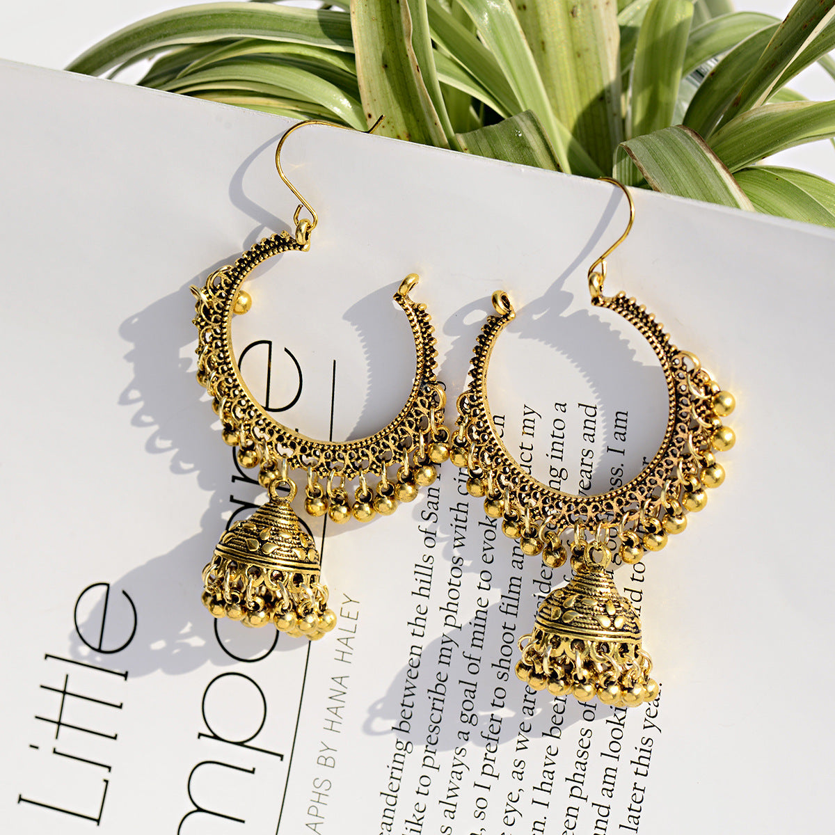 Indiase Stijl Metaal Vintage Jhumka Oorbellen voor Dames