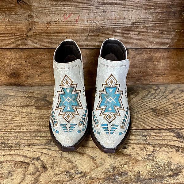 Europese en Amerikaanse Trendy Klassieke Etnische Geborduurde Cowboy Boots van Echt Leer met Middelhoge Dikke Hak voor Dames & Meiden