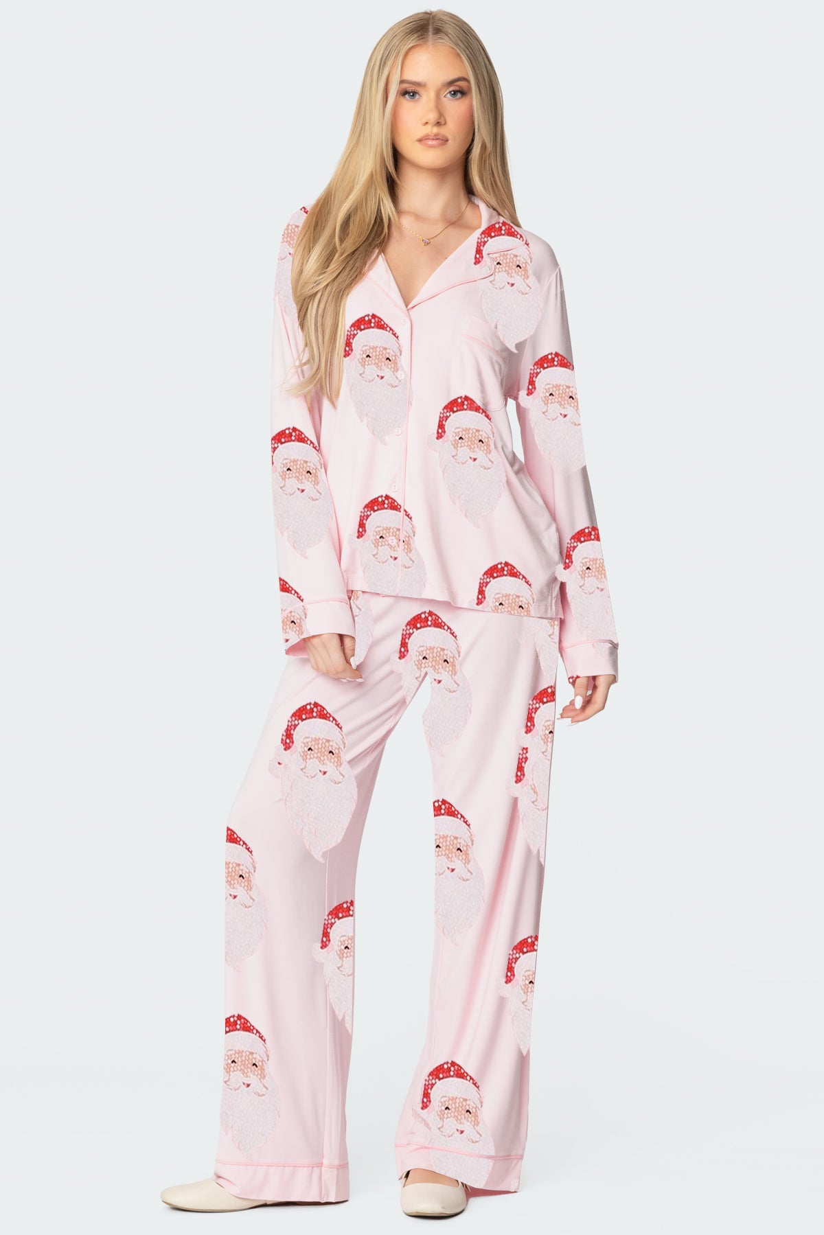 Kerstmis Stijlvolle Casual Bedrukte Kerstmisprint Huis/ Pyjama-outfit voor Dames & Meiden