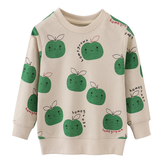 Reliëf Sweatshirts met Cartoonprint voor Kinderen