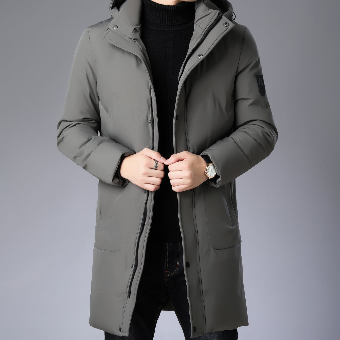 Wintermode Trendy Warme Baggy Jas met Capuchon Heren