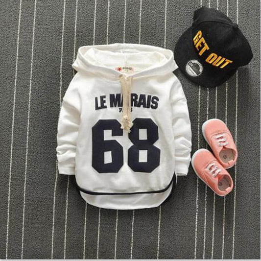 Cartoon casual baby hoodie met digitale print