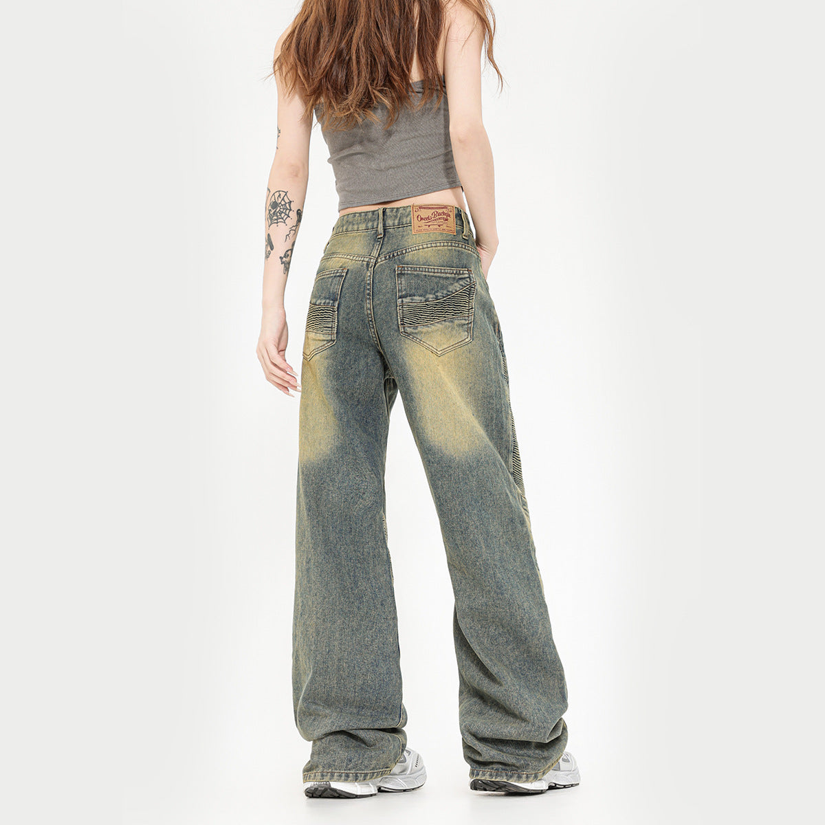 Straight Washed Yellow Mud Jeans voor Dames & Plus Size