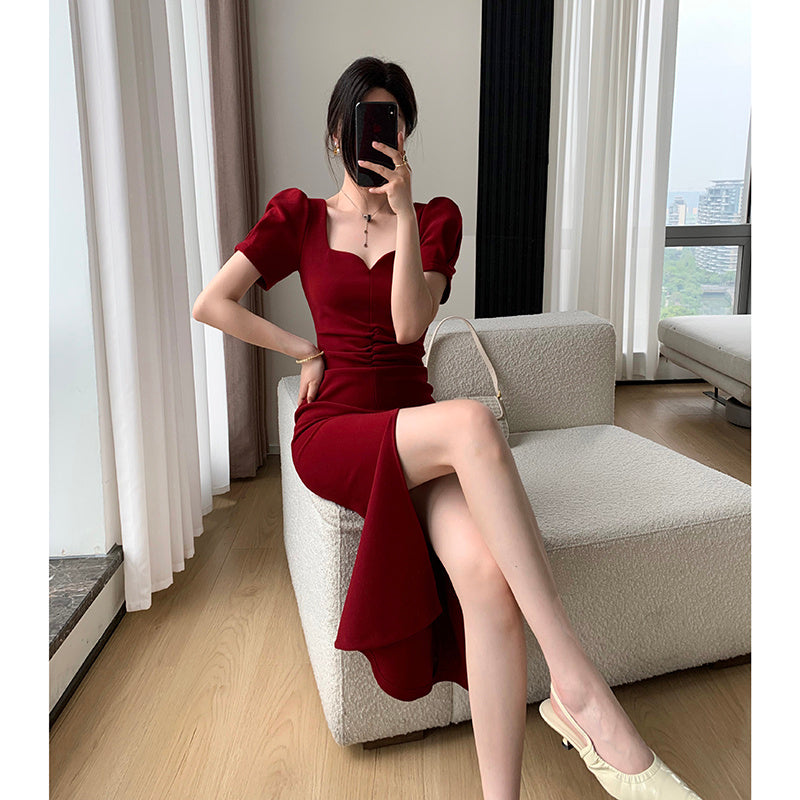 Vintage Hepburn-stijl Toast-verlovingsjurk