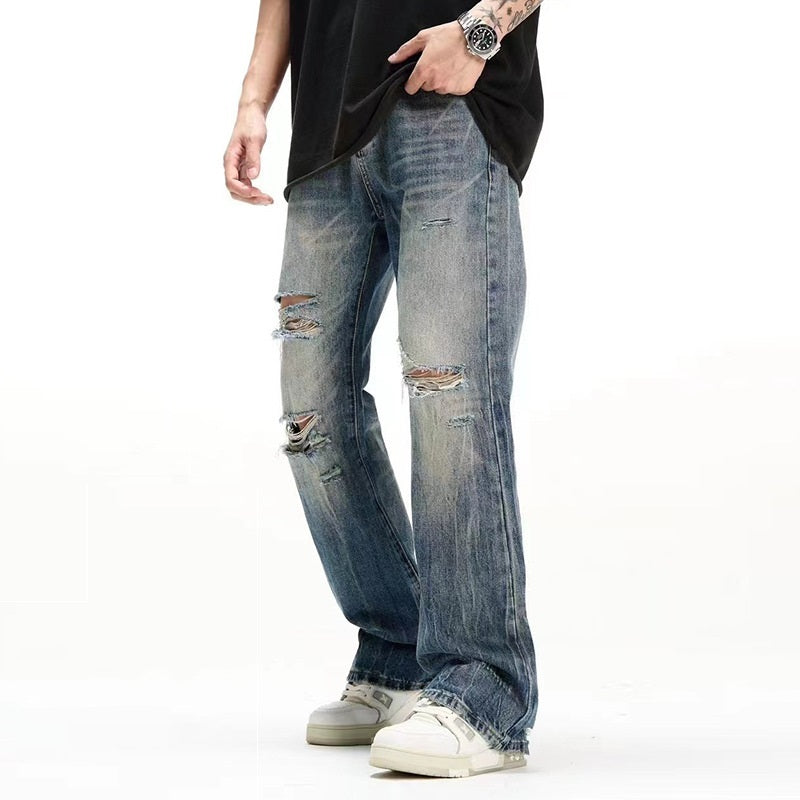 Designer Ripped Washed Jeans in Amerikaanse Stijl voor Heren/ Jongens