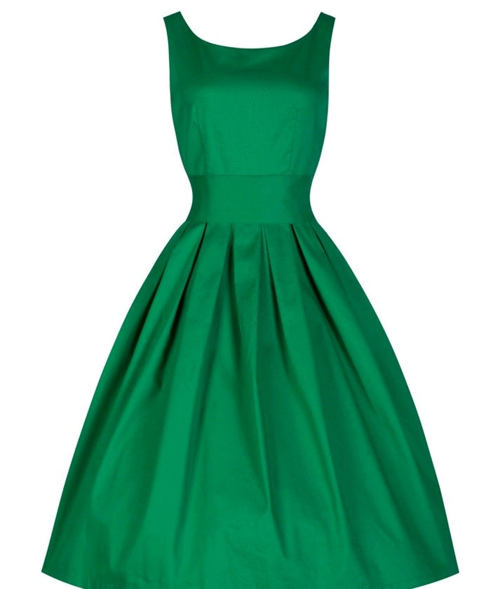 Hepburn Style Retro Mouwloze Slanke Taille 50's Big Swingjurk voor Dames & Plus-size