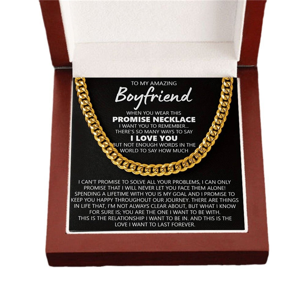 Stijlvolle Modieuze Roestvrijstalen"TO MY BOYFRIEND" Halsketting voor Heren