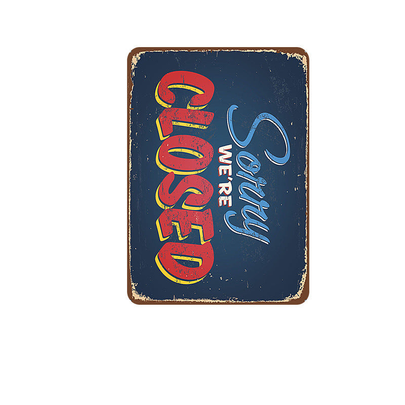 Amerikaanse retro nostalgische creatieve kentekenplaat ijzeren schilderij