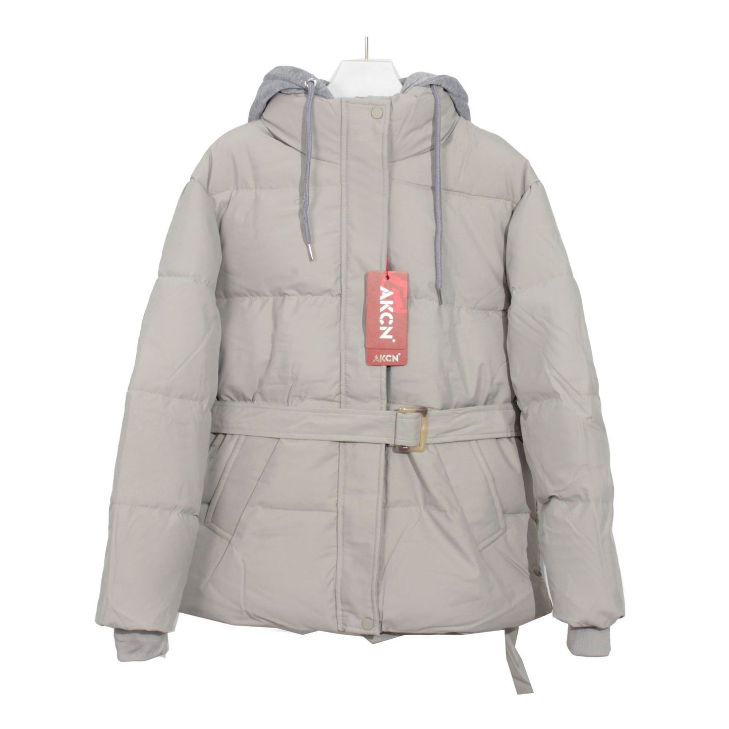 Elegante Katoenen Jas met Capuchon en Riem voor Dames & Plus-size