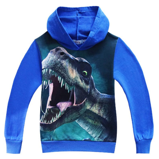 Hoodie met Dinosaurus Print in Europese & Amerikaanse Stijl voor Kinderen / Tieners