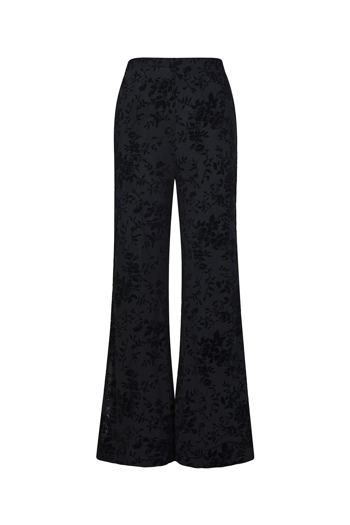 Geweven Polyestervezel Vrouwen Flared Pants Sexy Bloemenprint 2-delige set