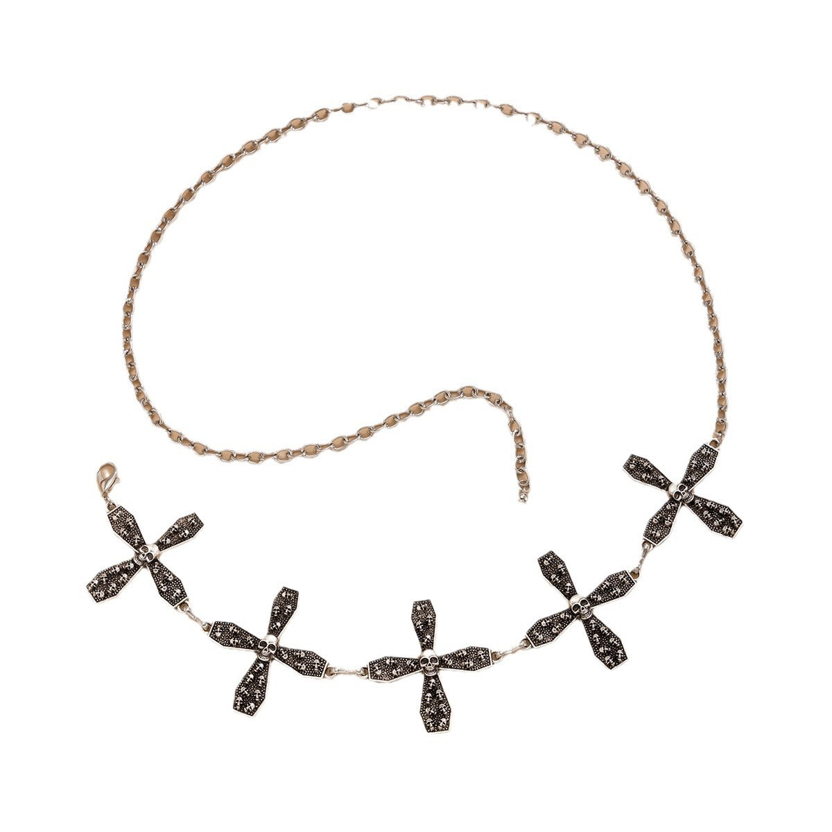Gotische Stijl Retro spinnenweb Ijzeren Tailleketting met Universele Uitvoeringen van Legering