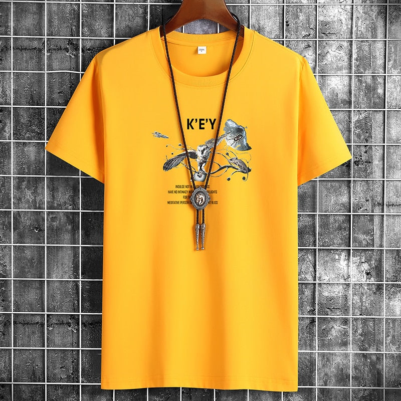 Modieuze Hiphopstijl Sportieve Effen Kleur Sportieve Ronde Hals T-shirt met Cartoonprint en Korte Mouwen voor Heren & Jongens