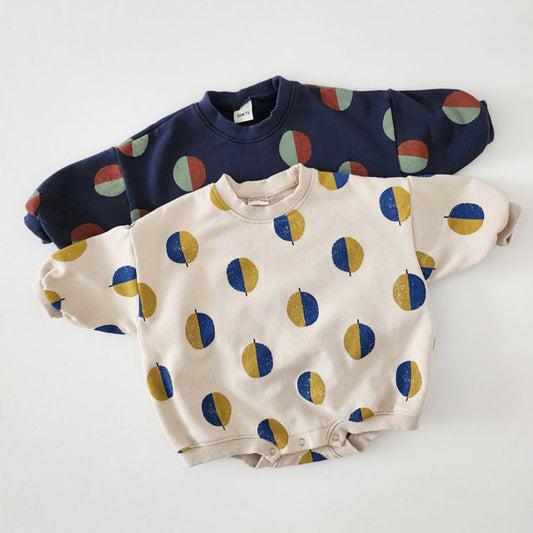 Sweatshirt-Jumpsuit met Lange Mouwen en ballonprint voor Baby's / Peuters