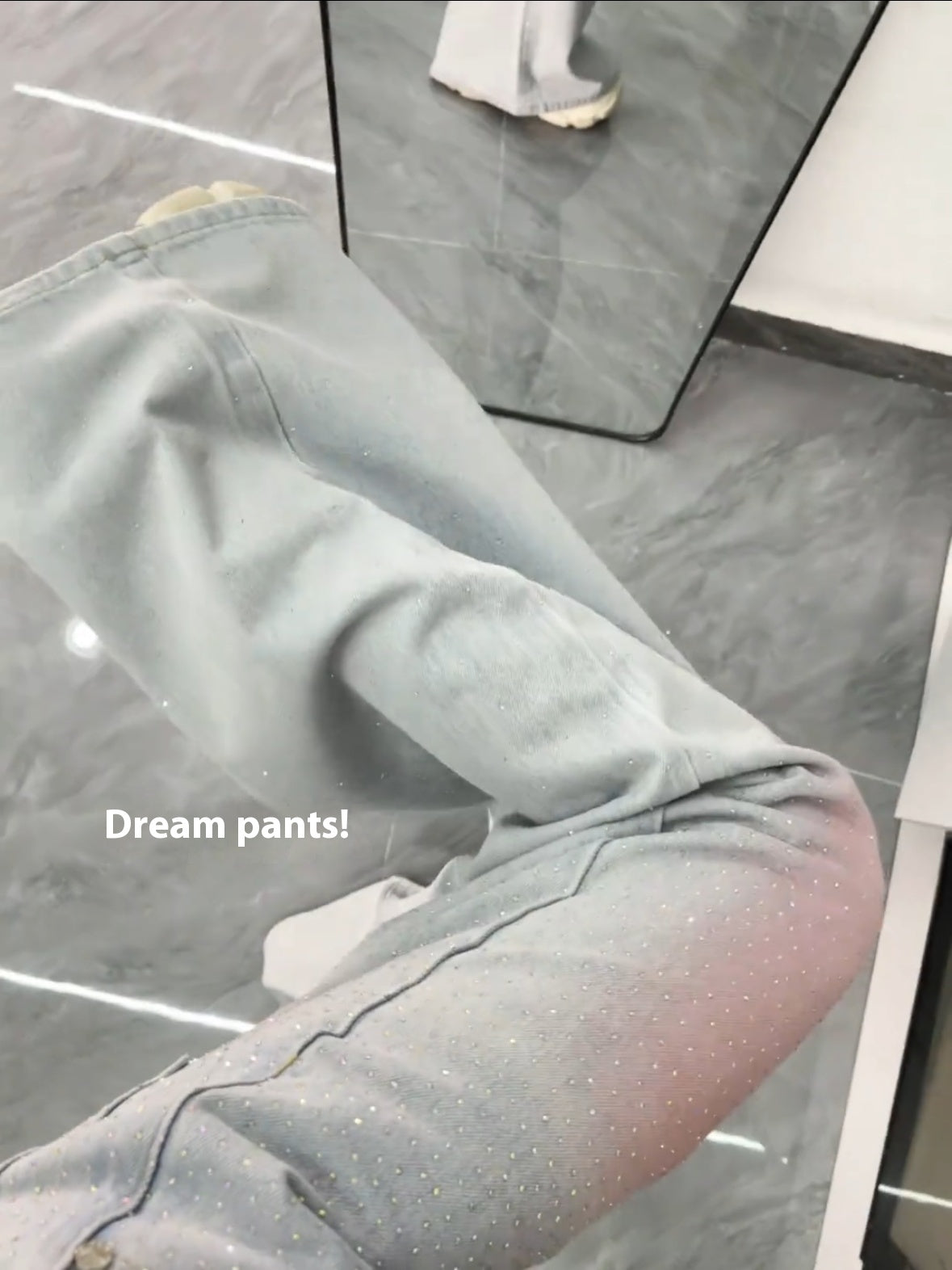 American Stijl Retro Distressed Rhinestone Jeans voor Dames/Plus-size & Meiden