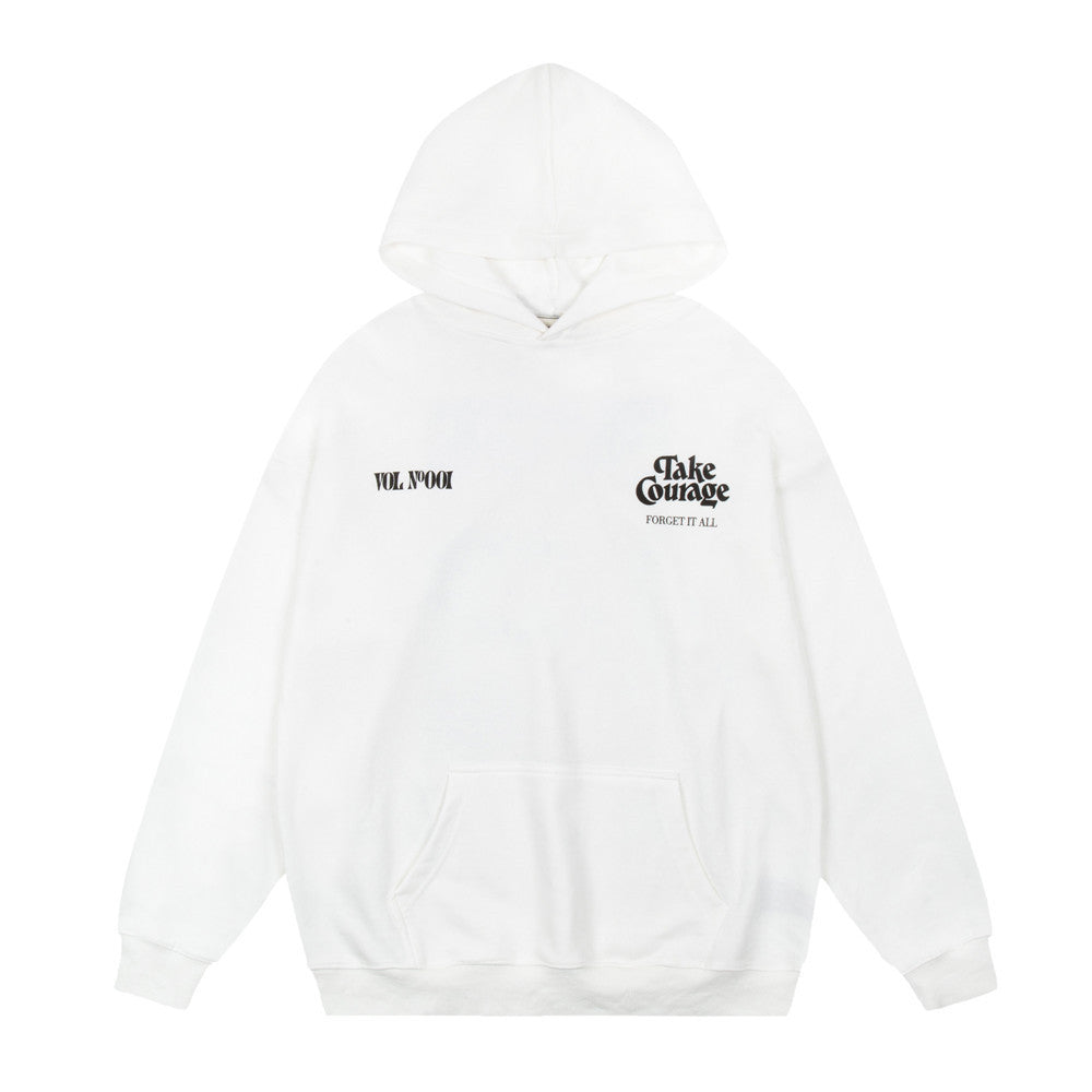 Losse hoodie met herfstlandschapsprint