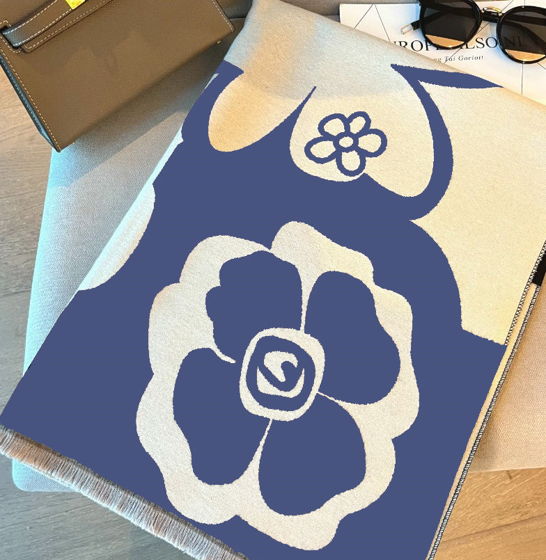 Kamer met airconditioning Lente en zomer Hoogwaardige veelzijdige zwart-witte sjaal warme jurk