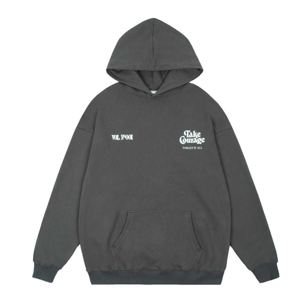 Losse hoodie met herfstlandschapsprint