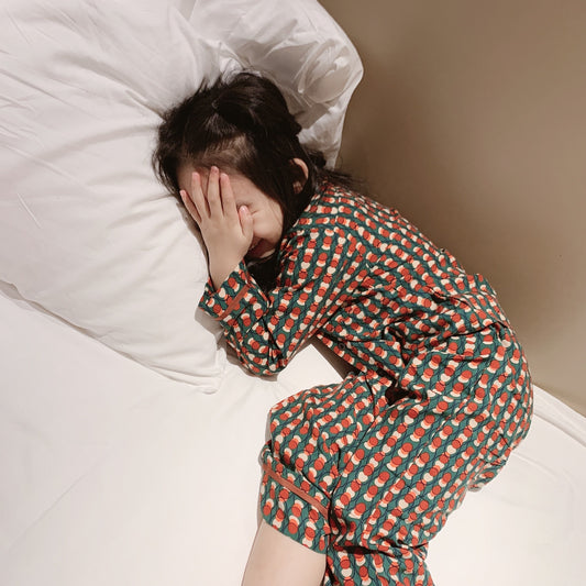 Retro Loungewear 2-delig Set met Bedrukking voor Meisjes