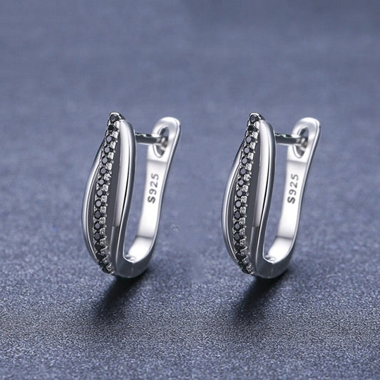 S925 Zilveren Retro Hong Kong-stijl Zirkoon Oorbellen voor Dames