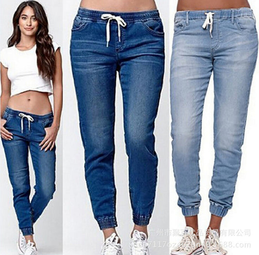 Ripped Lantern Jeans / Short met Trekkoord voor Dames / Plus Size & Meisjes