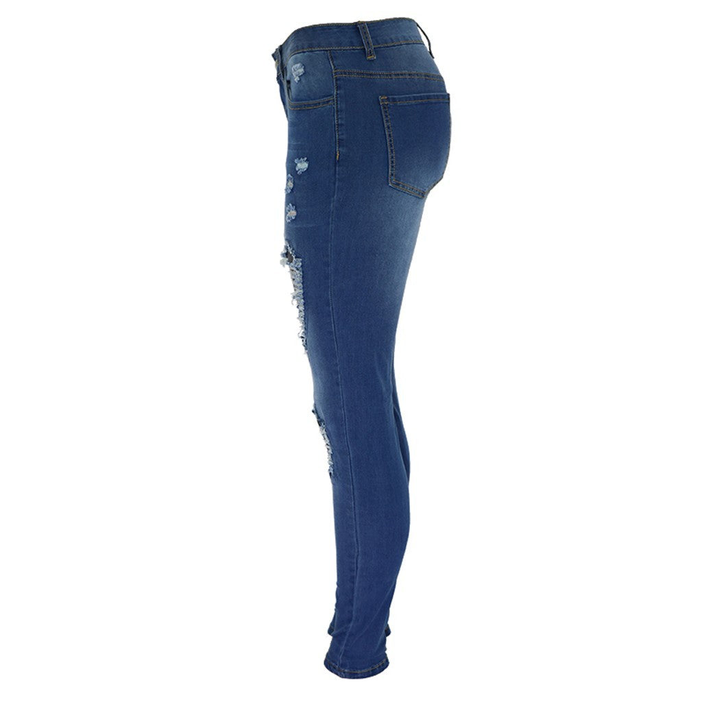 Ripped Hip Jeans voor Dames/Plus Size & Meisjes