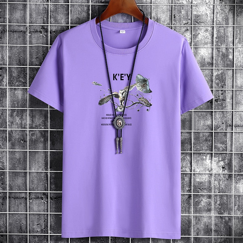 Modieuze Hiphopstijl Sportieve Effen Kleur Sportieve Ronde Hals T-shirt met Cartoonprint en Korte Mouwen voor Heren & Jongens