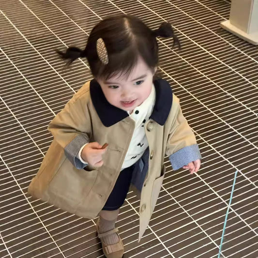 Trenchcoat met Knopen voor Meisjes