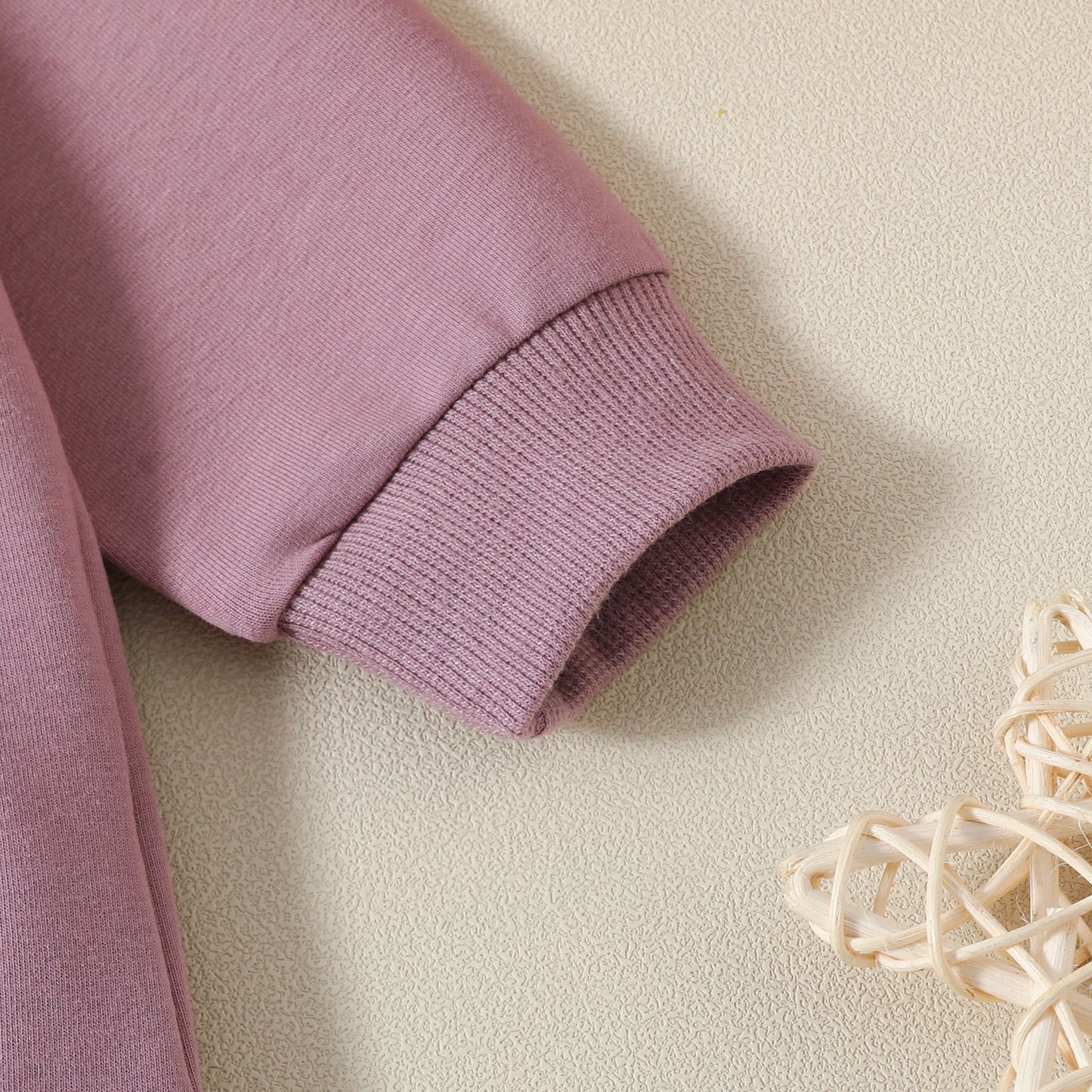 Casual Tweedelig Pak Effen Kleur Hoodie met Tekstprint & Joggingbroek met Veter voor Baby's/ Peuters