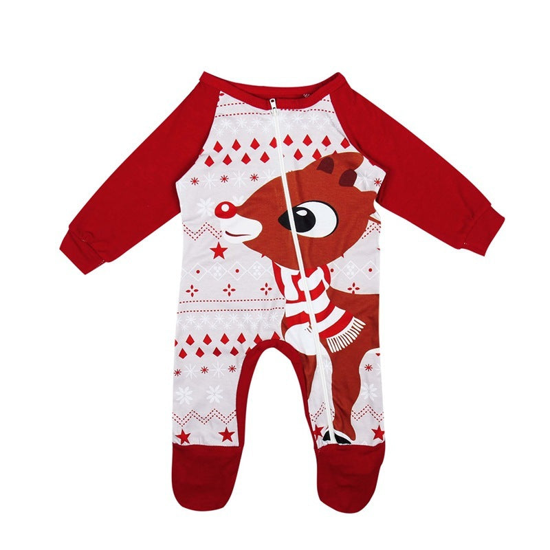 Eendelig Kerst Pyjama- pak met Rendierprint voor Baby's / Peuters
