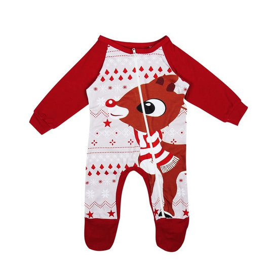 Eendelig Kerst Pyjama- pak met Rendierprint voor Baby's / Peuters