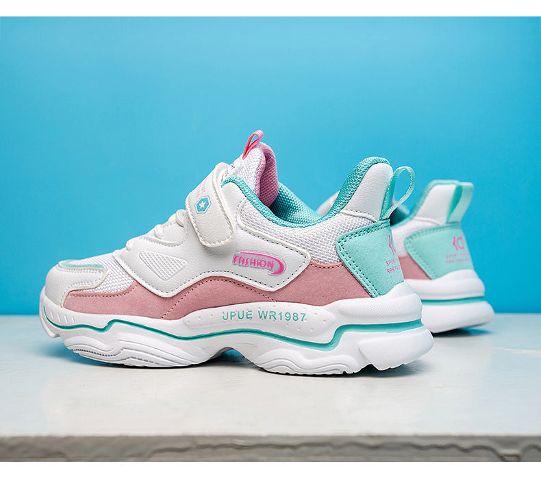 Trendy Casual Lichtgewicht Ademend Antislip Sport Sneakers met Klittenband voor Teenager