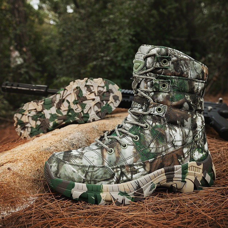 Trendy Casual Outdoor Gecamoufleerde Hoge Trainning/Wandellaarzen voor Heren