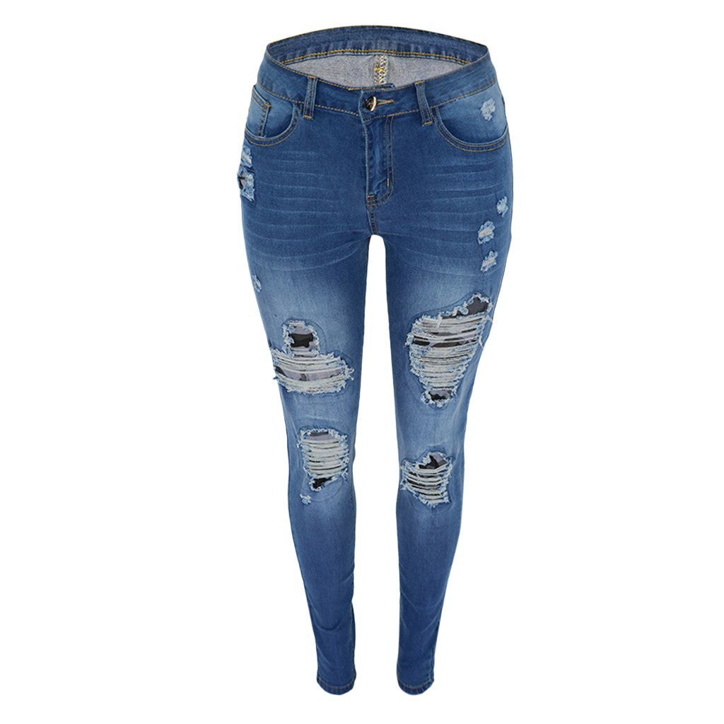 Ripped Hip Jeans voor Dames/Plus Size & Meisjes