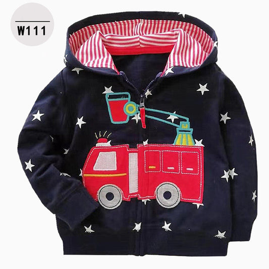 Hoodie V-hals met borduurwerk en rits voor Baby's / Peuters