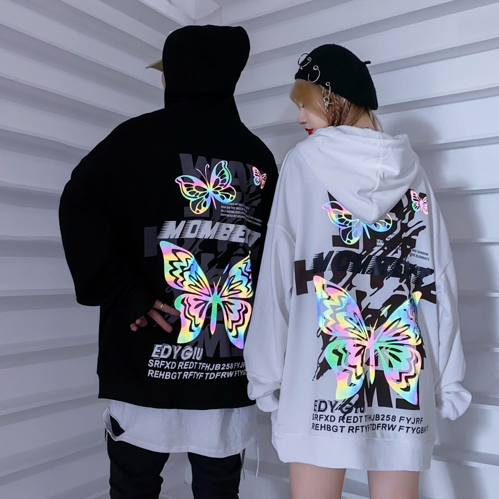 Originele getijdenvlinderprint sweatshirt hoodie