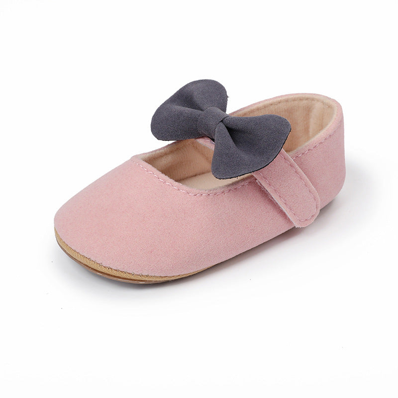 Elegante Schattige Effen Kleur Klassieke Mary Jane Ronde Neus Ballerina met Antislip en Strik voor Meisjes