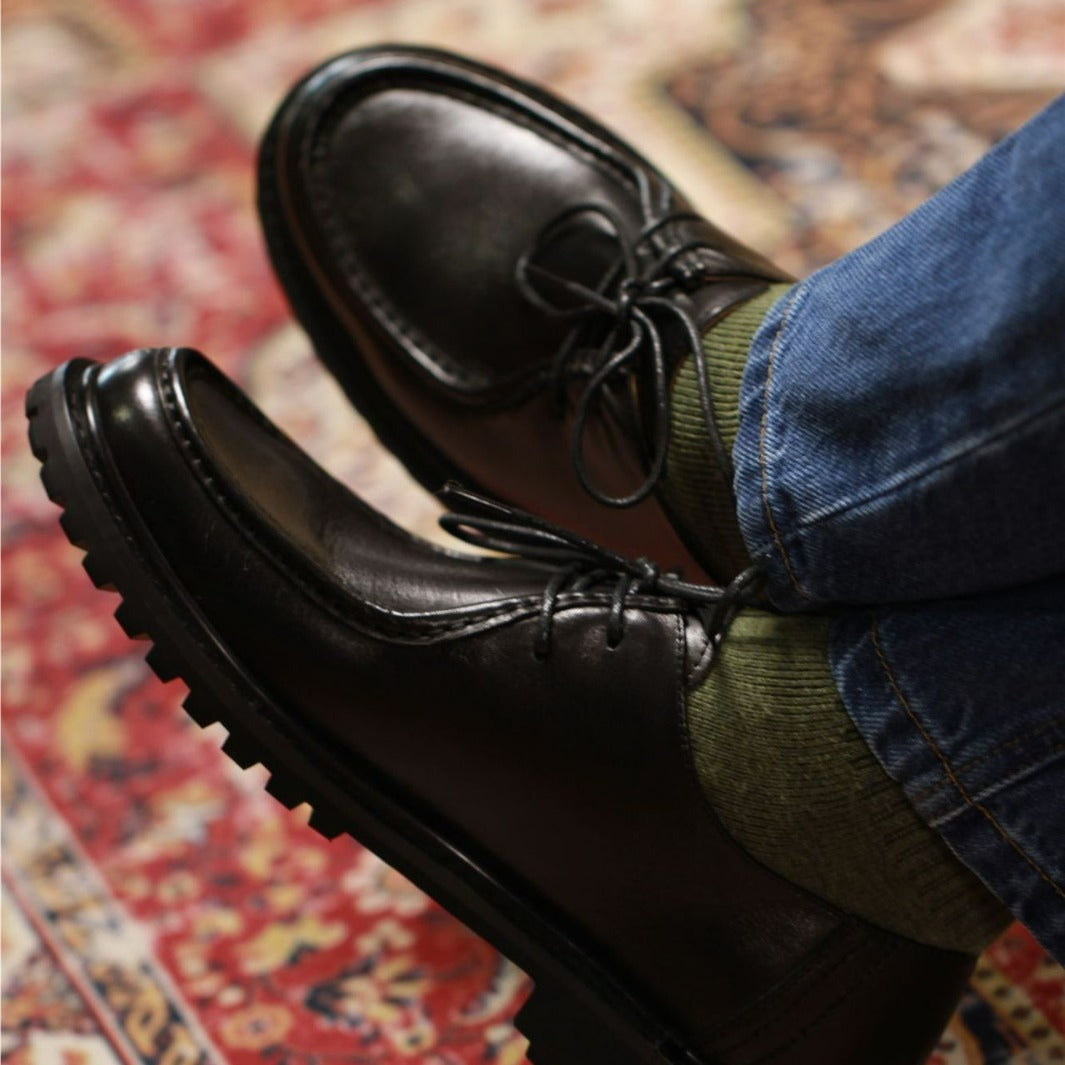 Europese Retro Casual Stijlvolle Derby Schoenen van Echt Leer met Ronde Neus en Vetersluiting in Indiase Stijl voor Heren