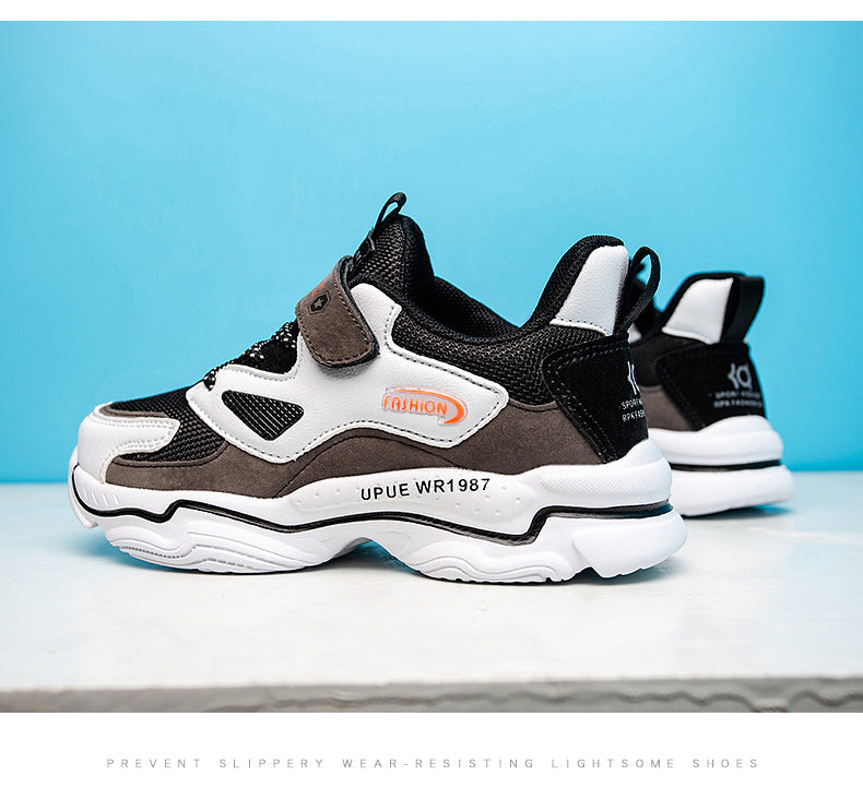 Trendy Casual Lichtgewicht Ademend Antislip Sport Sneakers met Klittenband voor Teenager