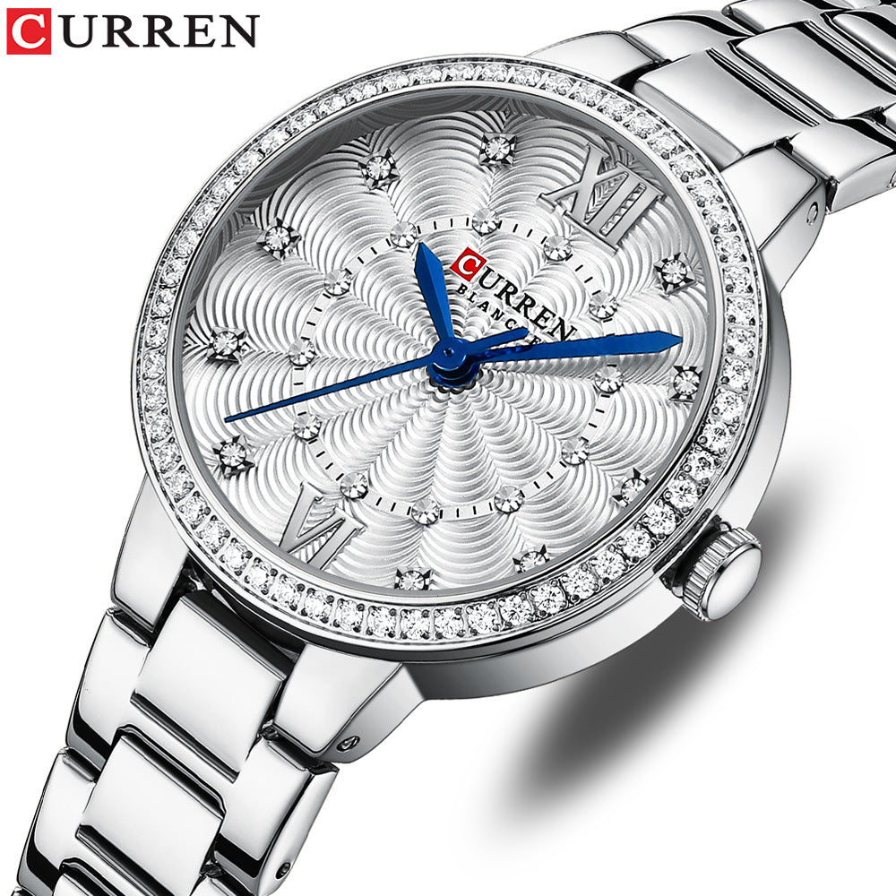 Modieuze Casual Quartz Horloge met Roestvrijstalen Band voor Dames