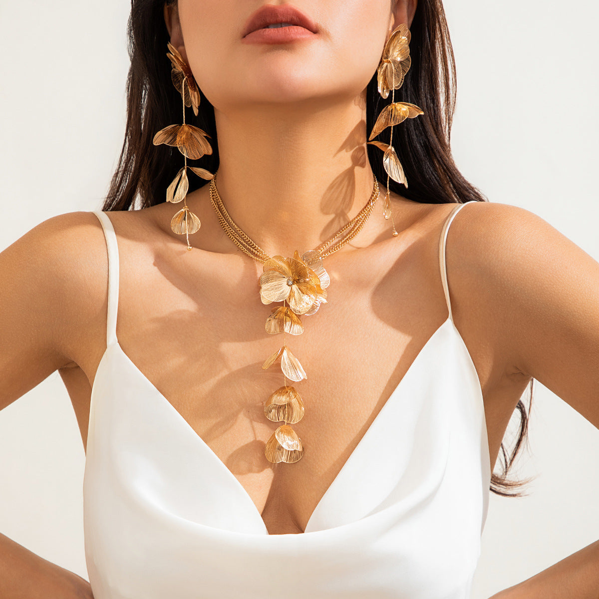 Stijlvolle Stoer Retro Ontwerp Halsketting/Armband/Oorbellen met Kwastjes van Ginkgoblaadjes met Verstelbare Sluiting (Ook in Set Verkrijgbaar) voor Dames