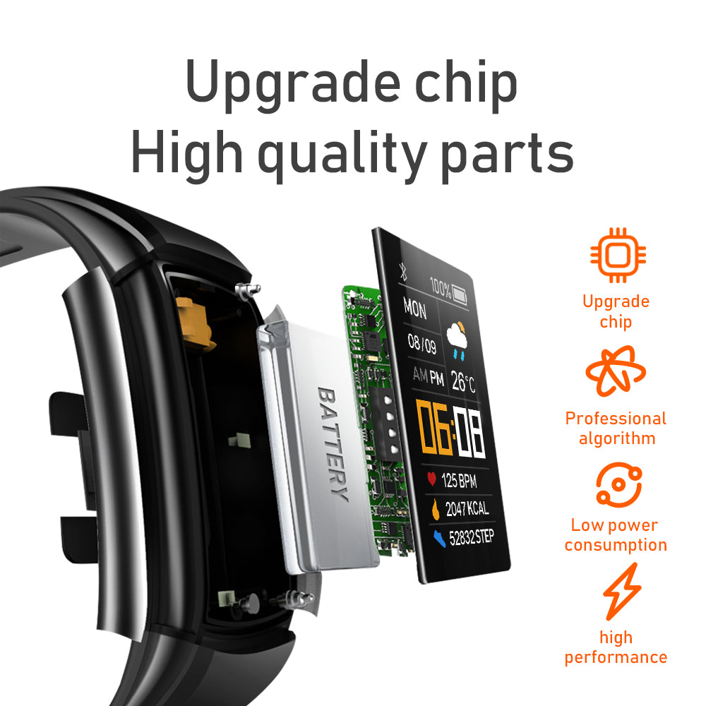 Stijlvolle Sportieve C5S Smartwatch met Stappenteller en Gezondheidsmonitoring voor Heren