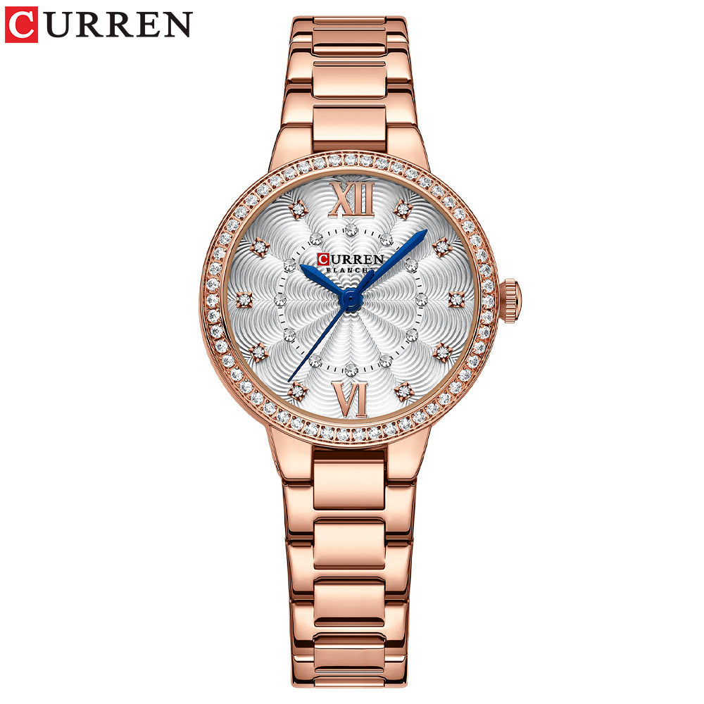 Modieuze Casual Quartz Horloge met Roestvrijstalen Band voor Dames