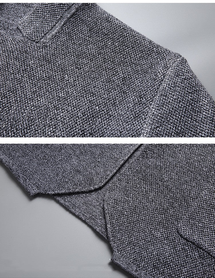 Trendy Slim-Fit Vest met Zakken en Opstaande Kraag voor Heren